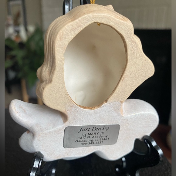 Hand Painted Fontanini-Inspired Cherub Head Ornament Pair - Picture 4 of 7